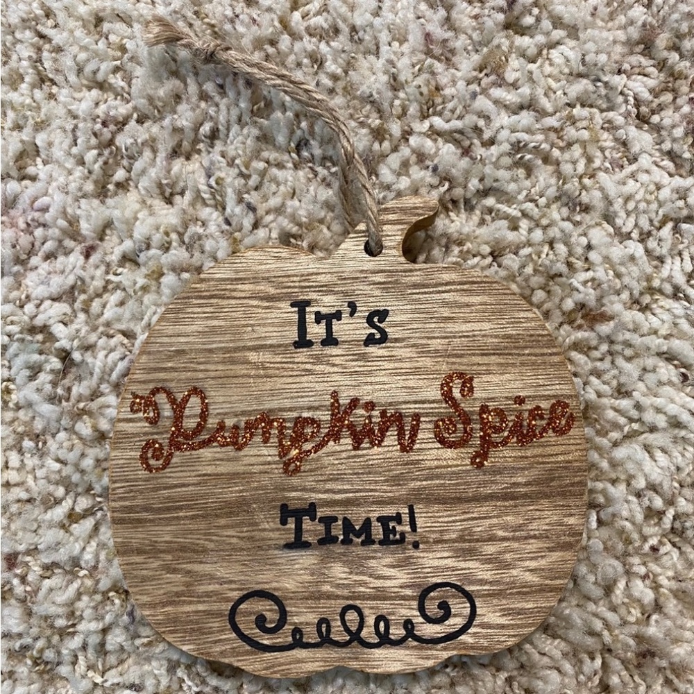 Wood Pumpkin Ornament